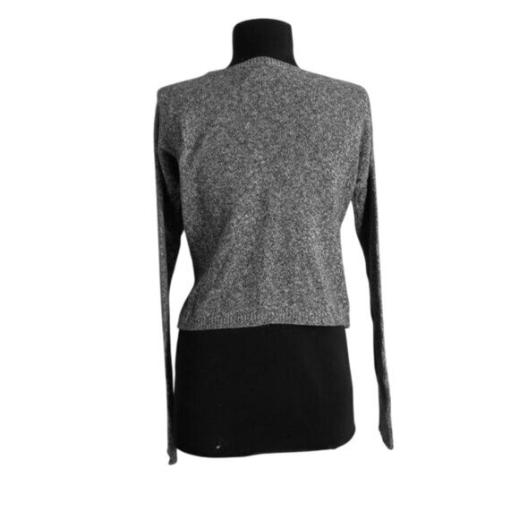 Hollister Size XS Womens Gray Knit Sweater White Cheetah Graphic Pullover - Picture 2 of 8